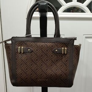 Liz Claiborne Dark Brown Geometric Satchel